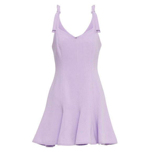 NWT Cinq‎ A Sept Kirsty Fluted Crepe Mini Dress in Lilac Size 2 - Picture 2 of 8